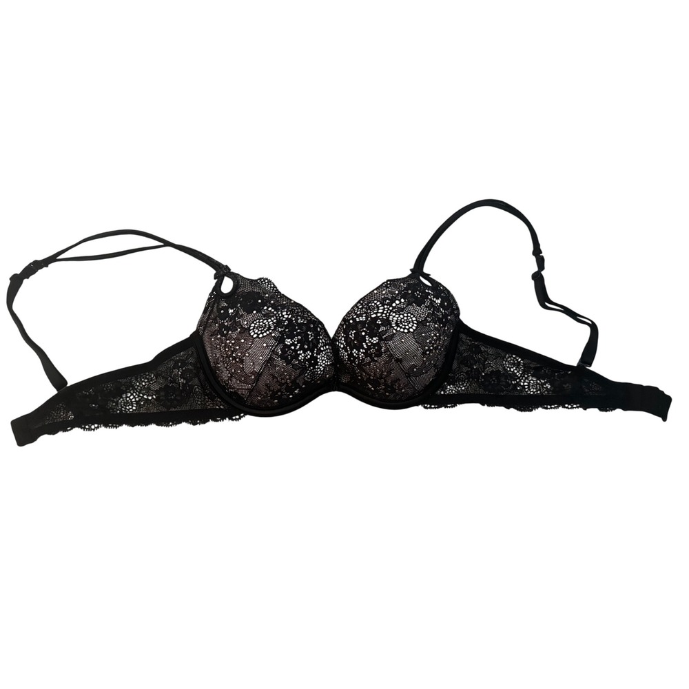 Victoria Secret black Lace Push up bra 34B